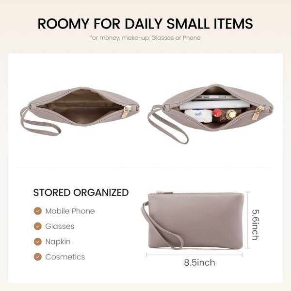 LOVEVOOK Laptop Tote Bag for Women 15.6 Inch Work Bag Leather Laptop Bag with Clutch, Large Capacity Office Purse Computer Briefcase Shoulder Bag for Casual Business Travel, Apricot&brown - Image 7