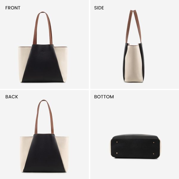 LOVEVOOK Laptop Tote Bag for Women 15.6 Inch Work Bag Leather Laptop Bag with Clutch, Large Capacity Office Purse Computer Briefcase Shoulder Bag for Casual Business Travel, Apricot&brown - Image 16