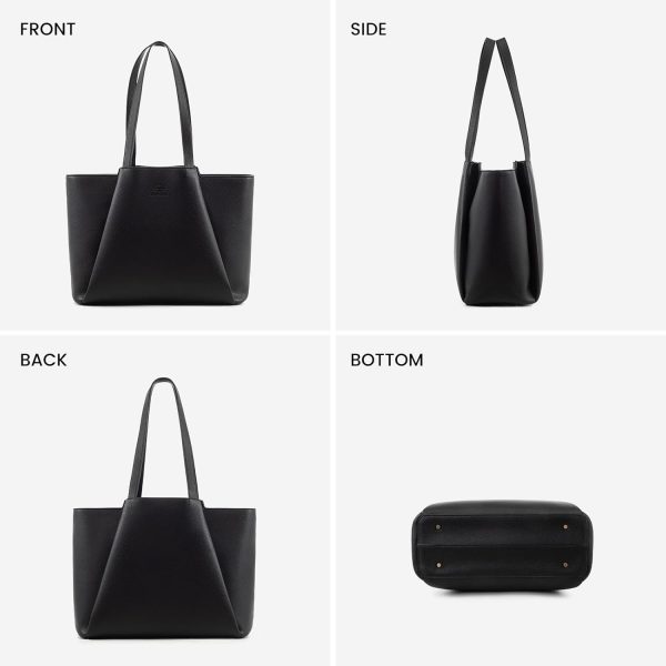LOVEVOOK Laptop Tote Bag for Women 15.6 Inch Work Bag Leather Laptop Bag with Clutch, Large Capacity Office Purse Computer Briefcase Shoulder Bag for Casual Business Travel, Apricot&brown - Image 24