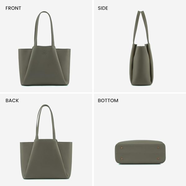 LOVEVOOK Laptop Tote Bag for Women 15.6 Inch Work Bag Leather Laptop Bag with Clutch, Large Capacity Office Purse Computer Briefcase Shoulder Bag for Casual Business Travel, Apricot&brown - Image 48