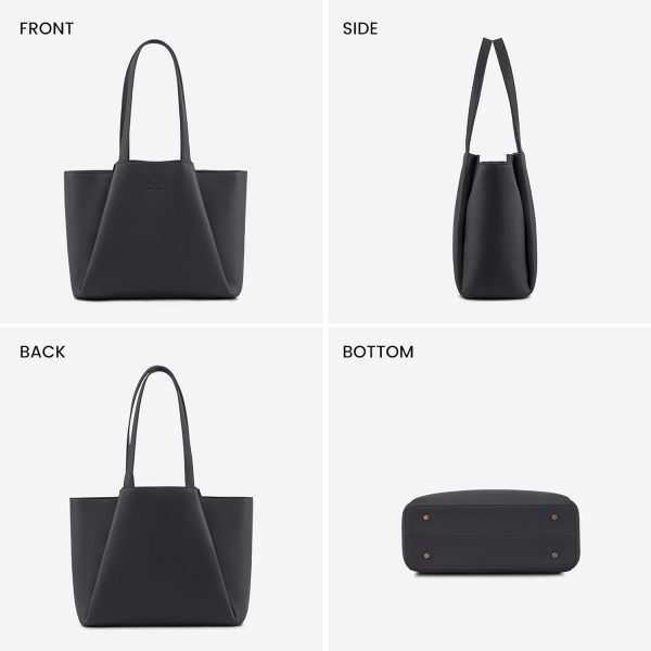 LOVEVOOK Laptop Tote Bag for Women 15.6 Inch Work Bag Leather Laptop Bag with Clutch, Large Capacity Office Purse Computer Briefcase Shoulder Bag for Casual Business Travel, Apricot&brown - Image 56