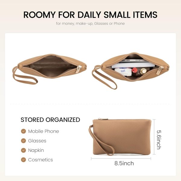 LOVEVOOK Laptop Tote Bag for Women 15.6 Inch Work Bag Leather Laptop Bag with Clutch, Large Capacity Office Purse Computer Briefcase Shoulder Bag for Casual Business Travel, Apricot&brown - Image 63