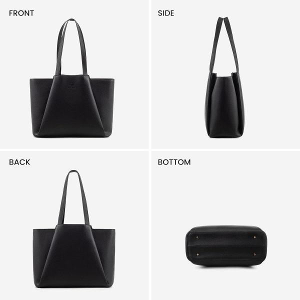 LOVEVOOK Laptop Tote Bag for Women 15.6 Inch Work Bag Leather Laptop Bag with Clutch, Large Capacity Office Purse Computer Briefcase Shoulder Bag for Casual Business Travel, Apricot&brown - Image 71