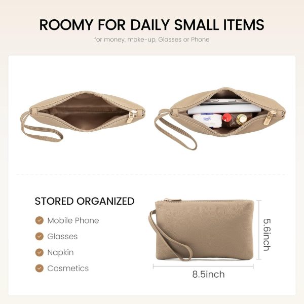 LOVEVOOK Laptop Tote Bag for Women 15.6 Inch Work Bag Leather Laptop Bag with Clutch, Large Capacity Office Purse Computer Briefcase Shoulder Bag for Casual Business Travel, Apricot&brown - Image 78