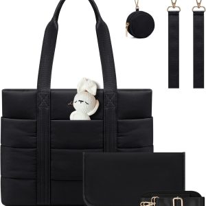 LOVEVOOK Diaper Bag Tote, 15.6inch Large Baby Diaper Bag Waterproof Travel Diaper Tote with Changing Pad