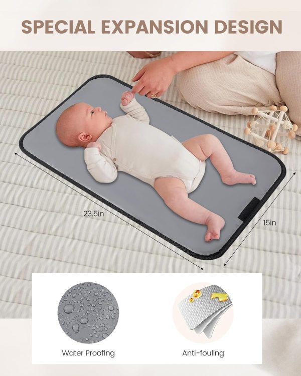LOVEVOOK Diaper Bag Tote, 15.6inch Large Baby Diaper Bag Waterproof Travel Diaper Tote with Changing Pad - Image 5