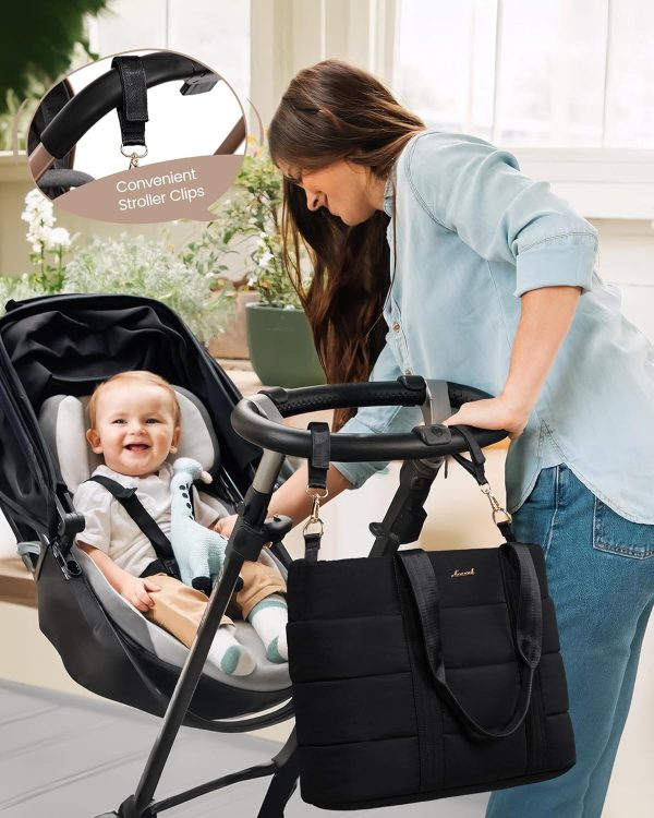LOVEVOOK Diaper Bag Tote, 15.6inch Large Baby Diaper Bag Waterproof Travel Diaper Tote with Changing Pad - Image 6