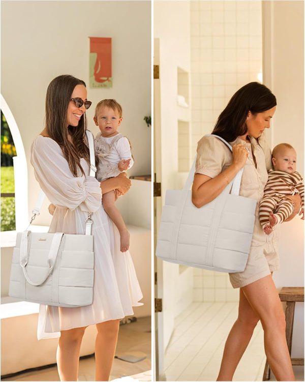 LOVEVOOK Diaper Bag Tote, 15.6inch Large Baby Diaper Bag Waterproof Travel Diaper Tote with Changing Pad - Image 15