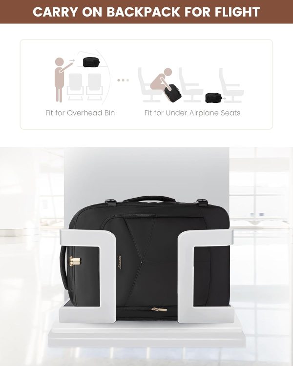 LOVEVOOK Travel Backpack for Women&Men,TSA Personal Item Travel Bag Fit 17inch Laptop,Carry on Backpack for Airplanes with 3 Packing Cubes,40L Waterproof Travel Essentials Airline Approved Luggage - Image 3