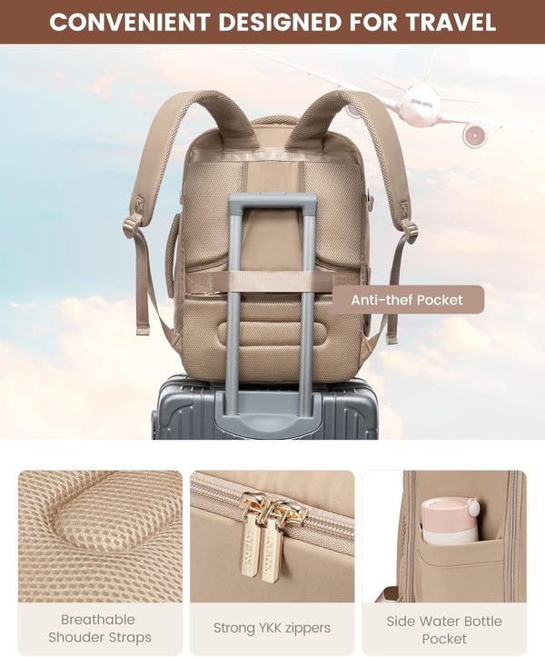 LOVEVOOK Travel Backpack for Women&Men,TSA Personal Item Travel Bag Fit 17inch Laptop,Carry on Backpack for Airplanes with 3 Packing Cubes,40L Waterproof Travel Essentials Airline Approved Luggage - Image 40