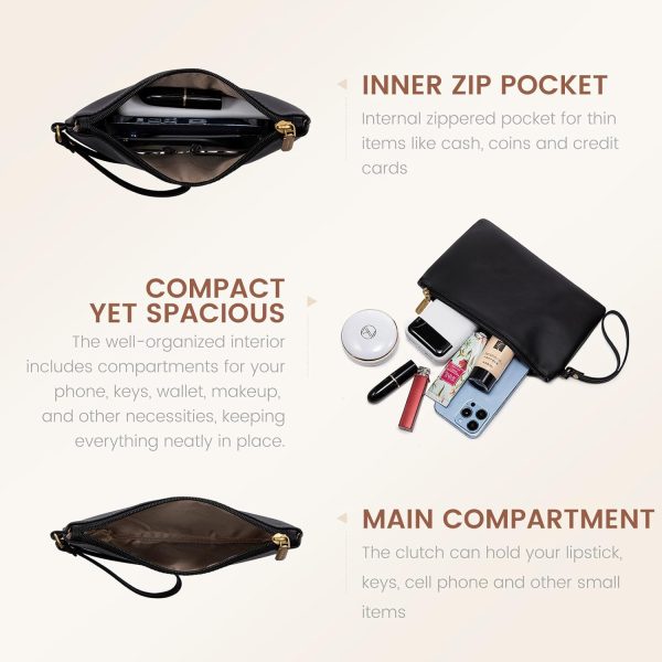 LOVEVOOK 15.6 Inch Laptop Bag for Women With Clutch - Vintage Leather Tote, Computer Purse, Briefcase Shoulder Handbag for Business Office Teacher - Image 7