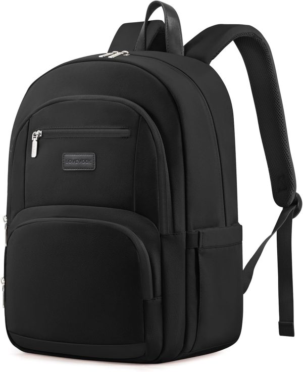 LOVEVOOK Travel Laptop Backpack for Women, Waterproof Work Backpack Fits 15.6 Inch Laptop, Large Computer Backpack for College, Beige - Image 48