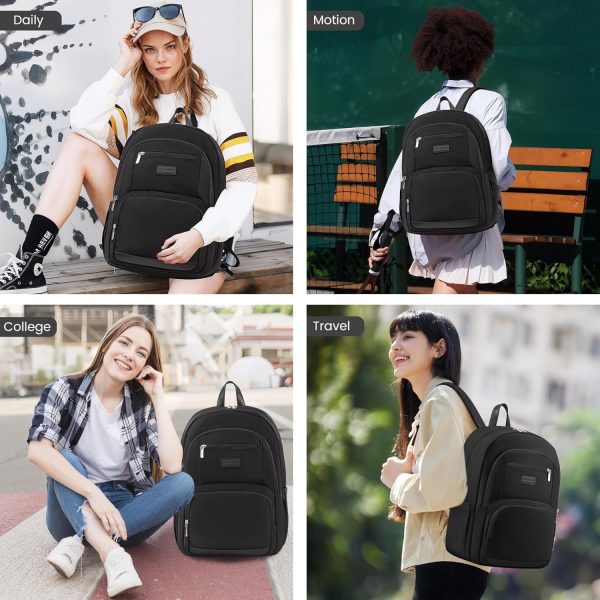 LOVEVOOK Travel Laptop Backpack for Women, Waterproof Work Backpack Fits 15.6 Inch Laptop, Large Computer Backpack for College, Beige - Image 49