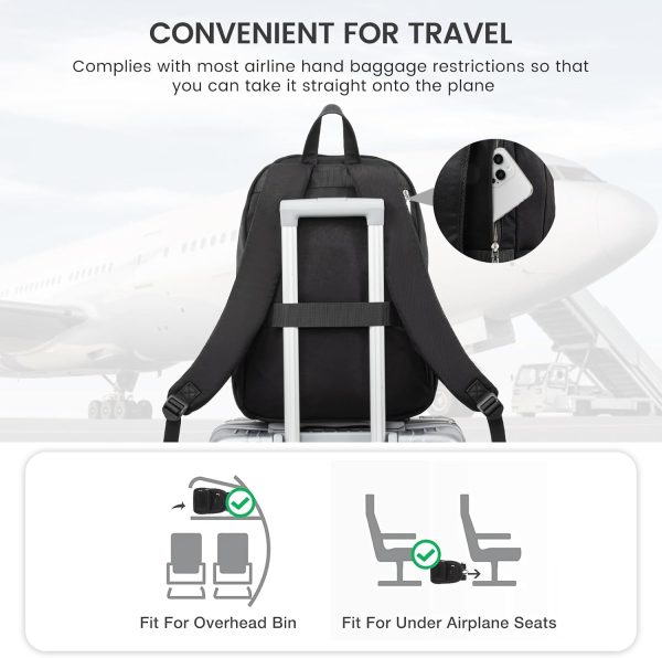 LOVEVOOK Travel Laptop Backpack for Women, Waterproof Work Backpack Fits 15.6 Inch Laptop, Large Computer Backpack for College, Beige - Image 52